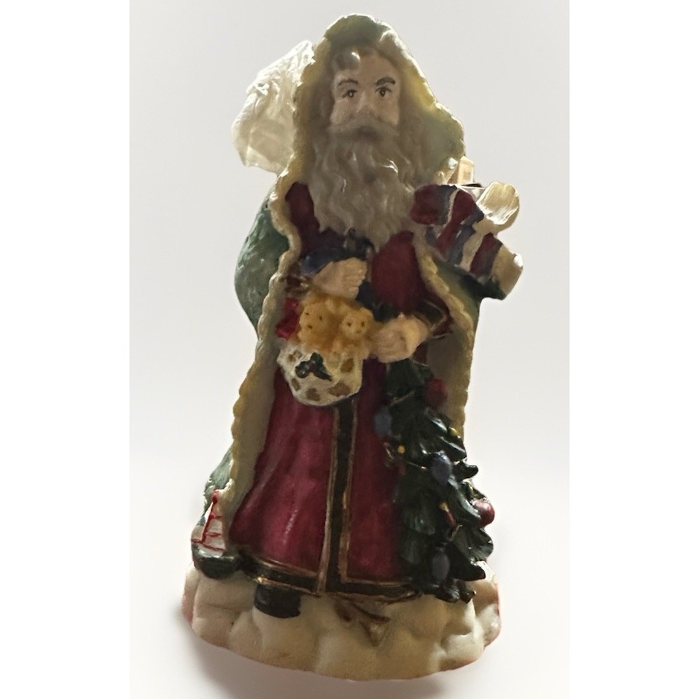 Vintage Cedar Creek‎ Christmas Collection Santa Stocking Hanger Cast Iron Base